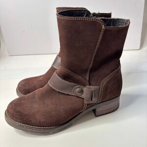 Taos Brown Suede Leather Moto Ankle Craft Boots Womens 41‎ EU, 10-10.5 Comfort